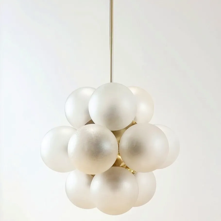 Sale Pamono Space Age Sputnik Brass & Glass Globes Ceiling Light from Kaiser Leuchten, Germany, 1960s