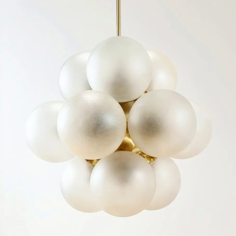 Sale Pamono Space Age Sputnik Brass & Glass Globes Ceiling Light from Kaiser Leuchten, Germany, 1960s