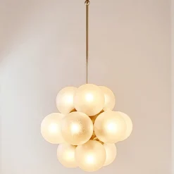 Sale Pamono Space Age Sputnik Brass & Glass Globes Ceiling Light from Kaiser Leuchten, Germany, 1960s