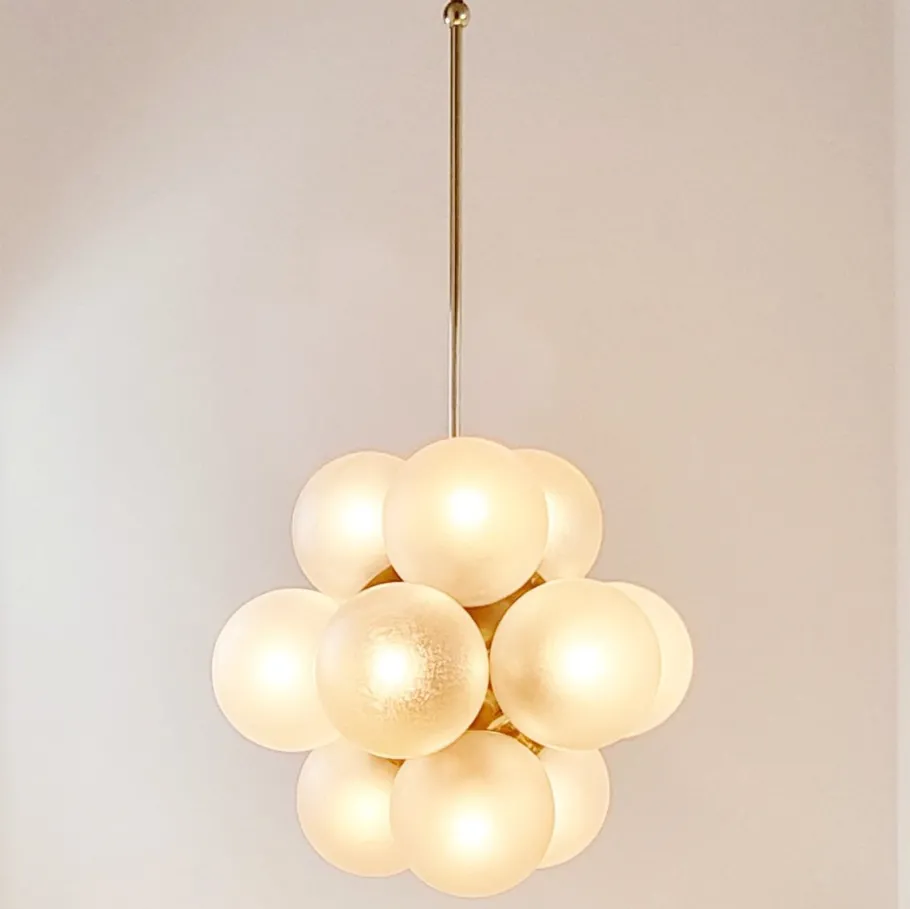 Sale Pamono Space Age Sputnik Brass & Glass Globes Ceiling Light from Kaiser Leuchten, Germany, 1960s