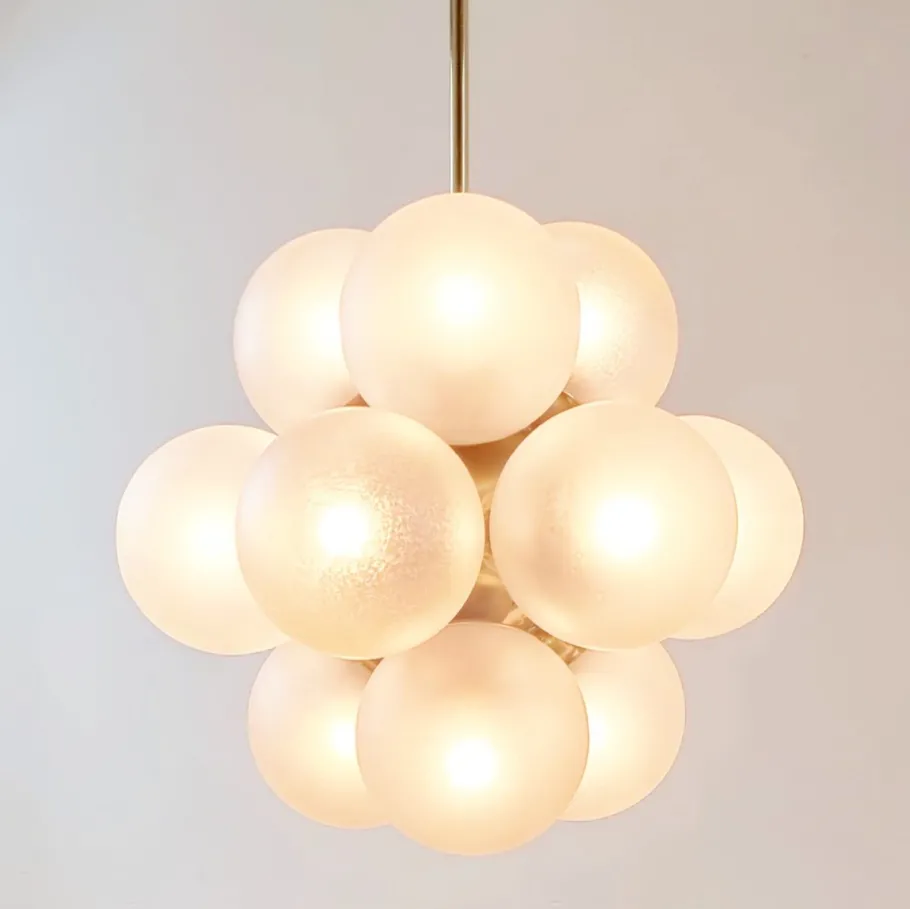 Sale Pamono Space Age Sputnik Brass & Glass Globes Ceiling Light from Kaiser Leuchten, Germany, 1960s