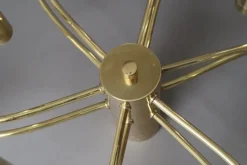 Clearance Pamono Space Age Swirl Ceiling Lamp in Brass from Cosack