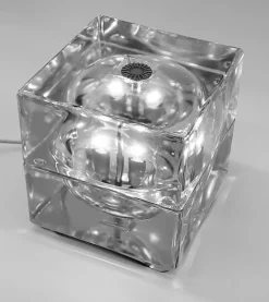 Outlet Pamono Space Age Table Lamp by Alessandro Mendini for Fidenza Vetraria, Italy, 1967