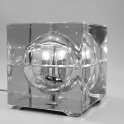 Outlet Pamono Space Age Table Lamp by Alessandro Mendini for Fidenza Vetraria, Italy, 1967