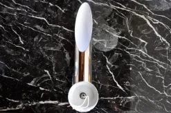 Hot Pamono Space Age Tubular Wall Lamp in Chromed Metal, Italy, 1970s