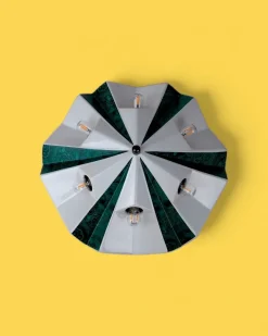 Pamono Space Age Ufo Ceramic Wall Light by Pan Leuchten, Germany, 1970s