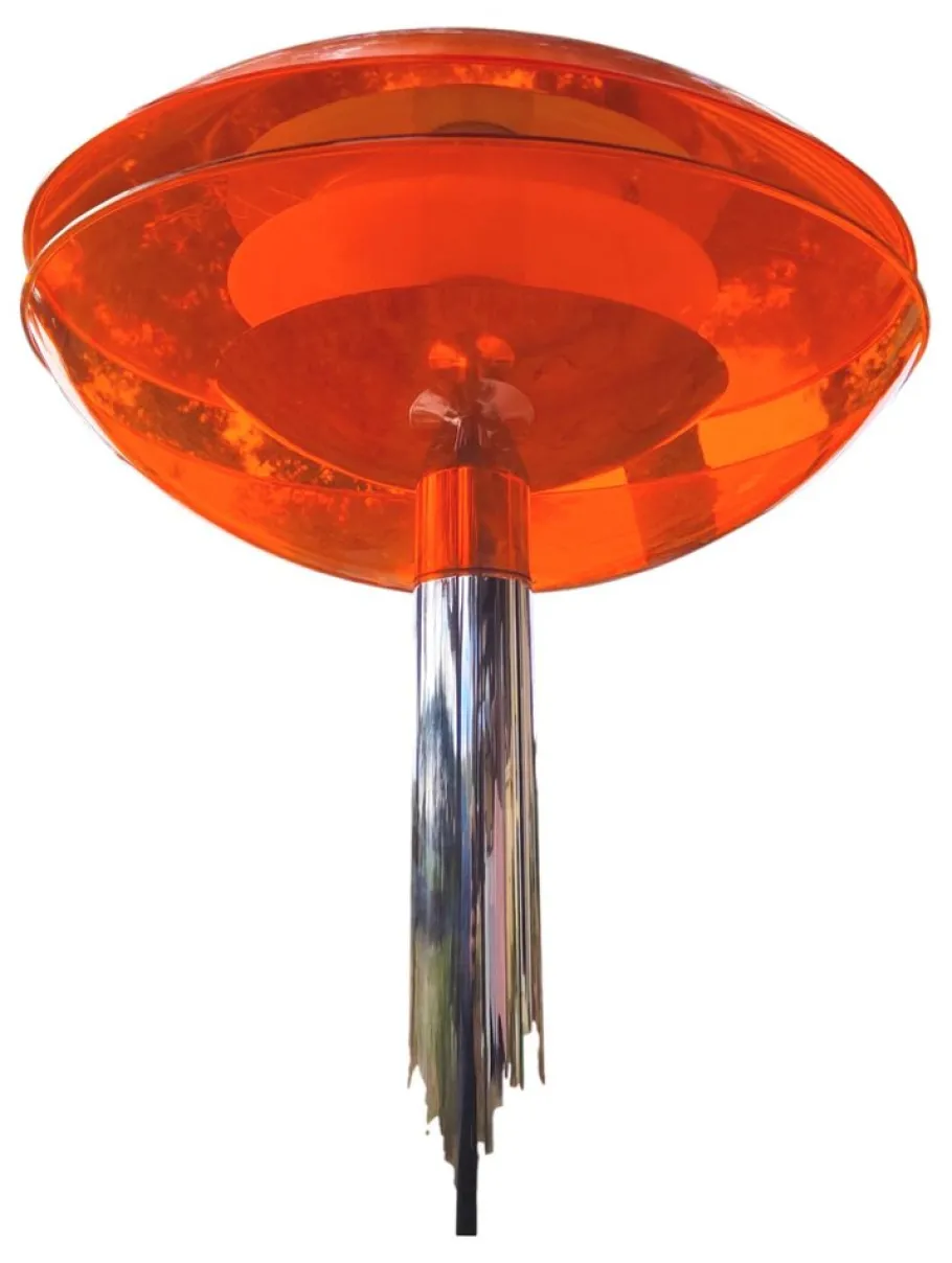 Best Pamono Space Age UFO Floor Lamp in Acrylic Glass, Italy, 1970s