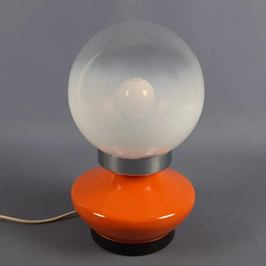 Best Pamono Space Age UFO Table Lamp in Metal and Murano Glass, 1970s