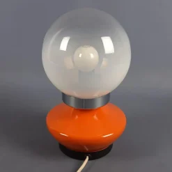 Best Pamono Space Age UFO Table Lamp in Metal and Murano Glass, 1970s