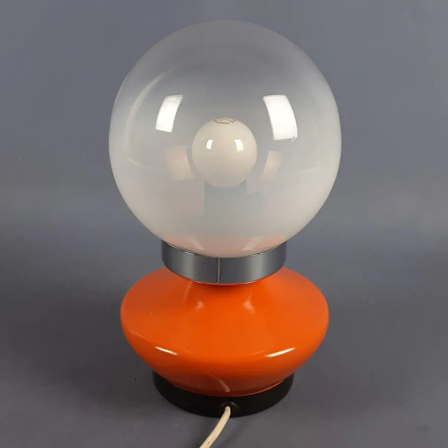 Best Pamono Space Age UFO Table Lamp in Metal and Murano Glass, 1970s