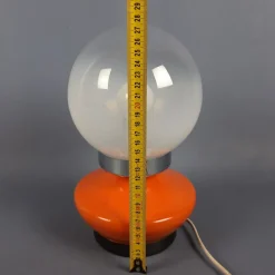 Best Pamono Space Age UFO Table Lamp in Metal and Murano Glass, 1970s