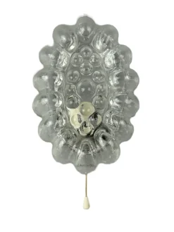 Clearance Pamono Space Age Wall Lamp in Glass & Metal, 1970s