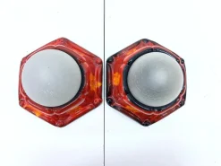 Clearance Pamono Space Age Wall Lamps in Ceramic and Glass from Honsel, 1960s-1970s, Set of 2