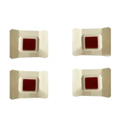 Hot Pamono Space Age Wall Light in Red Murano Glass, Italy, 1970s