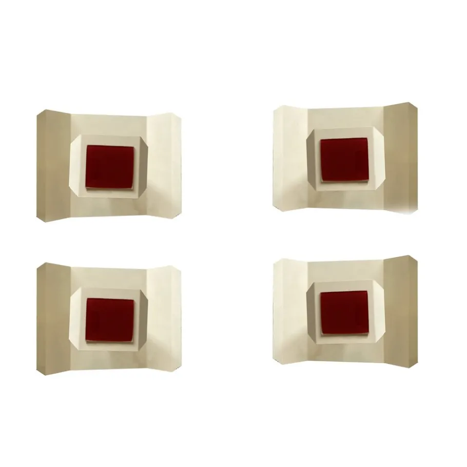 Hot Pamono Space Age Wall Light in Red Murano Glass, Italy, 1970s