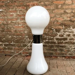 Clearance Pamono Space Age White Murano Glass Birillo Floor Lamp by Carlo Nason for Mazzega, 1964