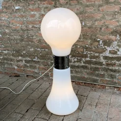 Clearance Pamono Space Age White Murano Glass Birillo Floor Lamp by Carlo Nason for Mazzega, 1964