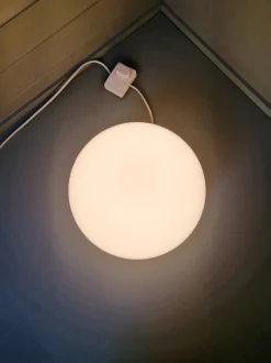 Clearance Pamono Space Age White Opaline and Chrome Metal Table Lamp, 1970s