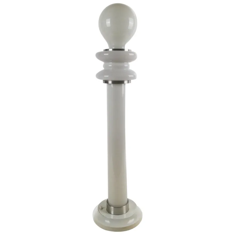 Hot Pamono Space Age White Opaline Floor Lamp, Italy, 1970s