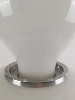 Hot Pamono Space Age White Opaline Floor Lamp, Italy, 1970s