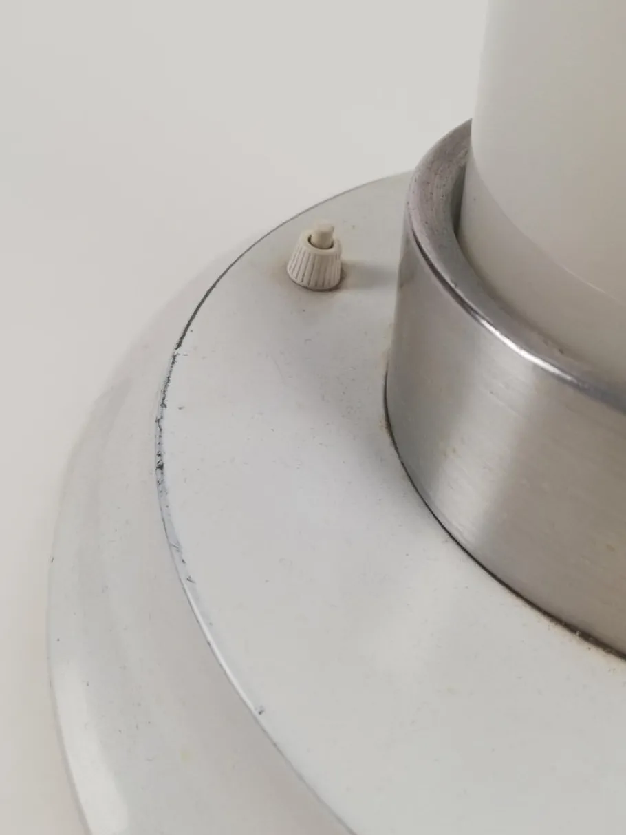 Hot Pamono Space Age White Opaline Floor Lamp, Italy, 1970s