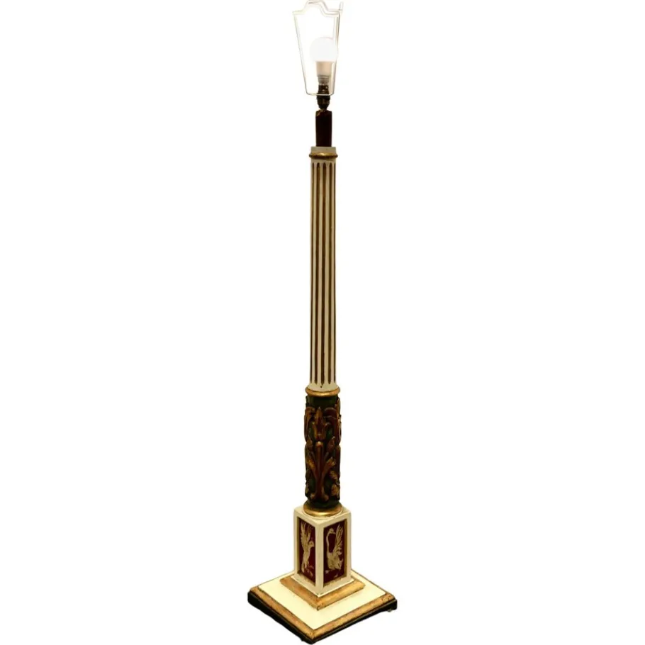 Sale Pamono Spanish Folk Art Floor Standing Standard Lamp, 1920s