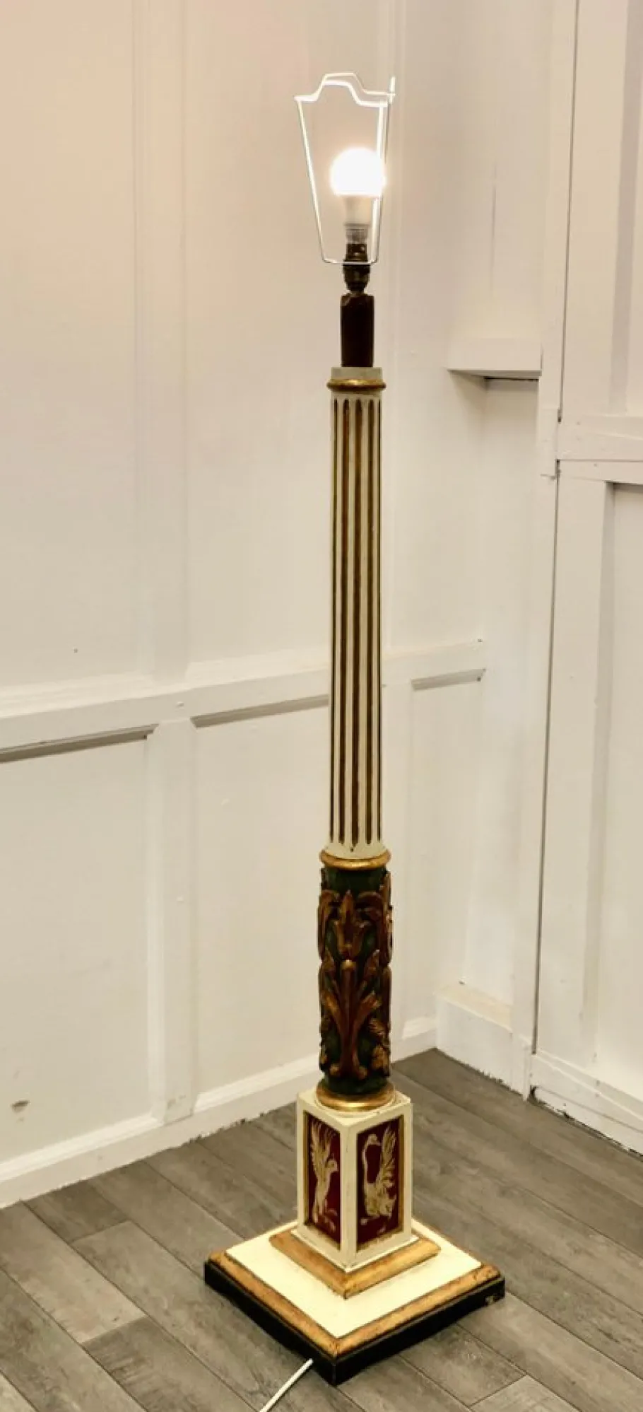 Sale Pamono Spanish Folk Art Floor Standing Standard Lamp, 1920s