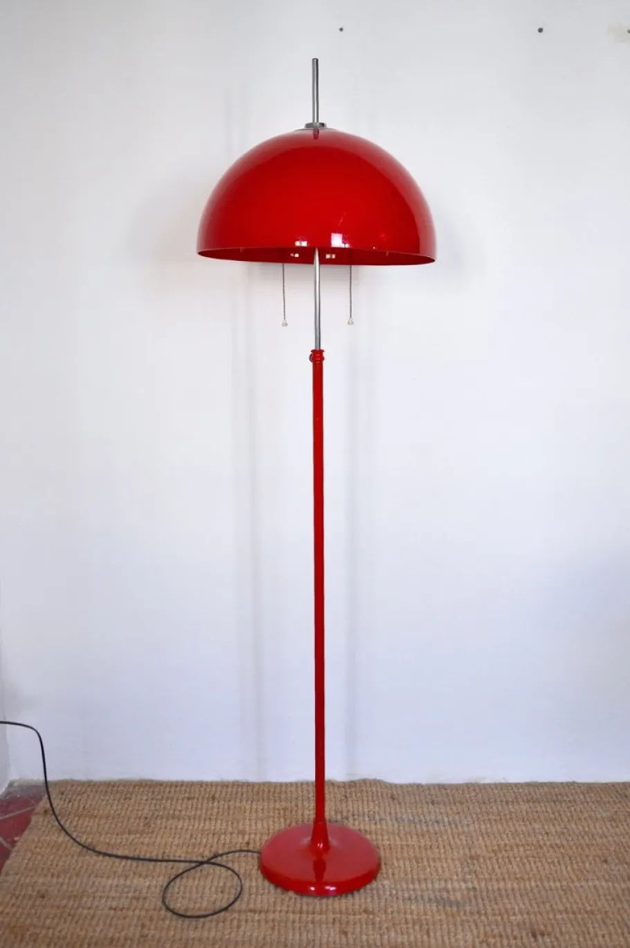New Pamono Spanish Height-Adjustable Mushroom Floor Lamp, 1970s