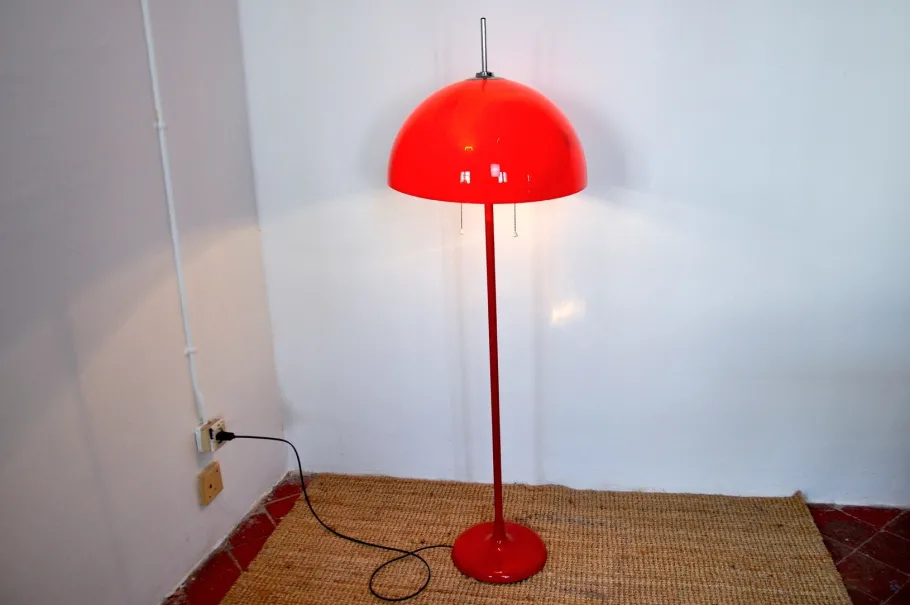 New Pamono Spanish Height-Adjustable Mushroom Floor Lamp, 1970s