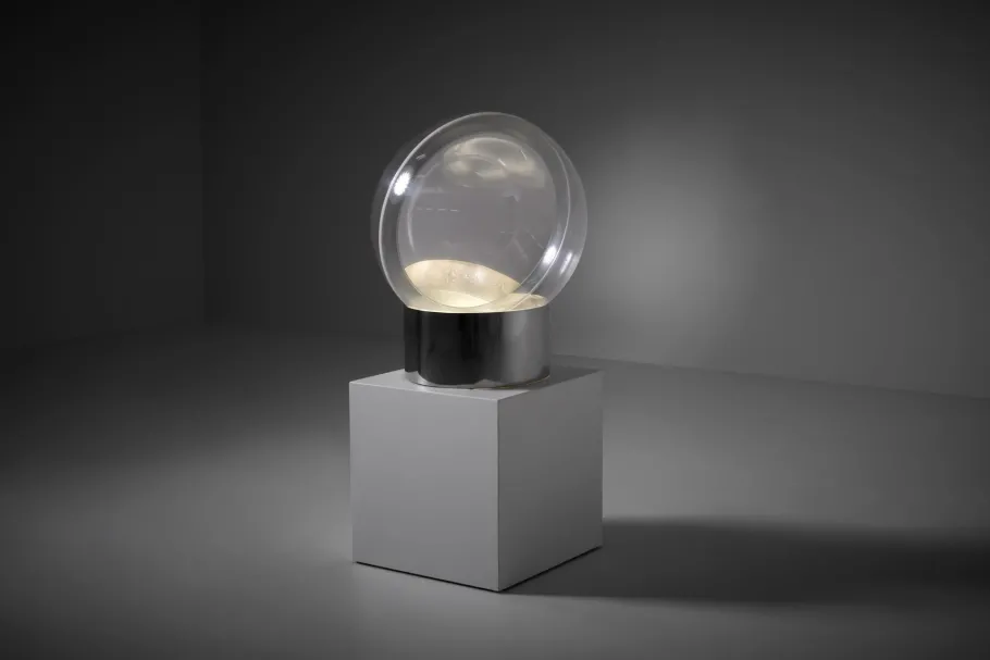 Outlet Pamono Sphere Model 4043 Table Lamp by Filippo Panseca for Kartell, Italy, 1960s