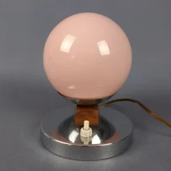 Hot Pamono Sphere Table Lamp in Pink Murano Glass, 1950s
