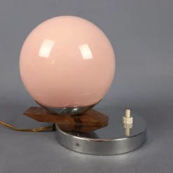 Hot Pamono Sphere Table Lamp in Pink Murano Glass, 1950s