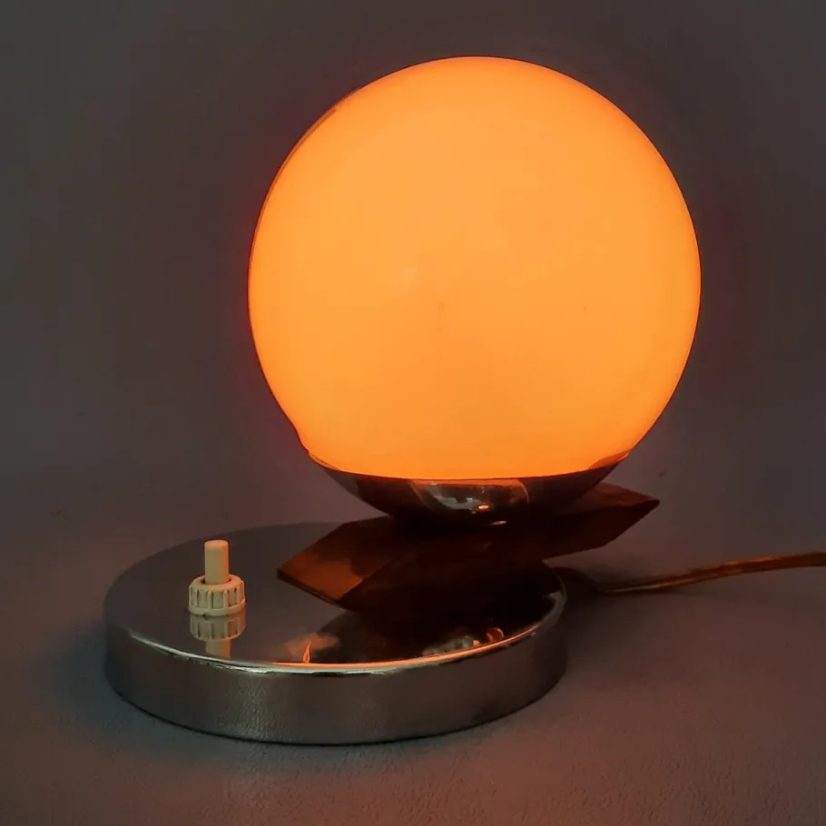 Hot Pamono Sphere Table Lamp in Pink Murano Glass, 1950s