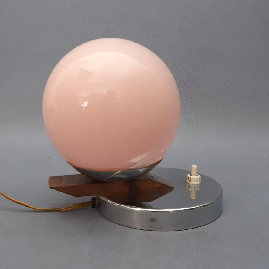 Hot Pamono Sphere Table Lamp in Pink Murano Glass, 1950s