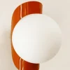 Pamono Sphere Wall Light with Orange Band