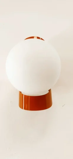 Pamono Sphere Wall Light with Orange Band