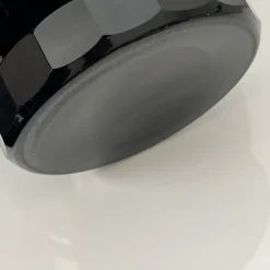 Best Pamono Spherical Desk Lamp in Black Opaline Glass in the style of Jacques Adnet, France, 1930s