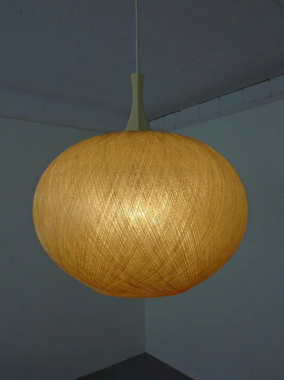 Discount Pamono Spun Fiberglass Pendant Lamp, Germany, 1960s