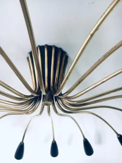 New Pamono Sputnik 18-Arm Ceiling Lamp from Kaiser Leuchten, Germany, 1950s
