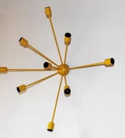 New Pamono Sputnik 9-Armed Wall Lamp in Yellow