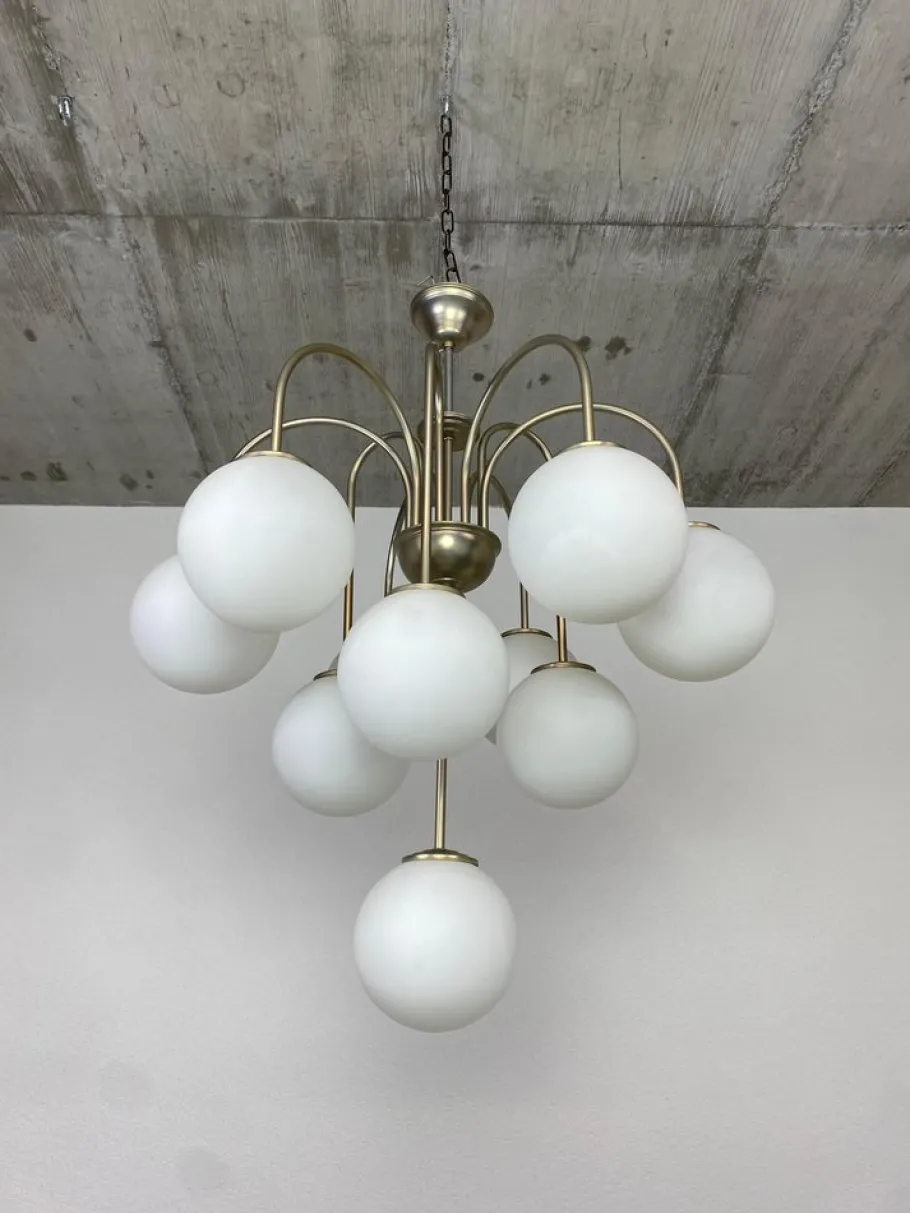 Best Pamono Sputnik Chandelier attributed to Jaroslav Bejvl for Kamenický Šenov, 1940s