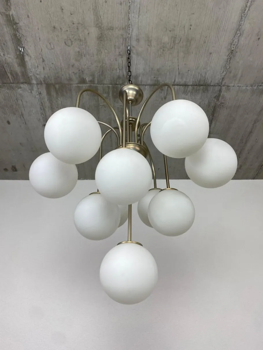 Best Pamono Sputnik Chandelier attributed to Jaroslav Bejvl for Kamenický Šenov, 1940s