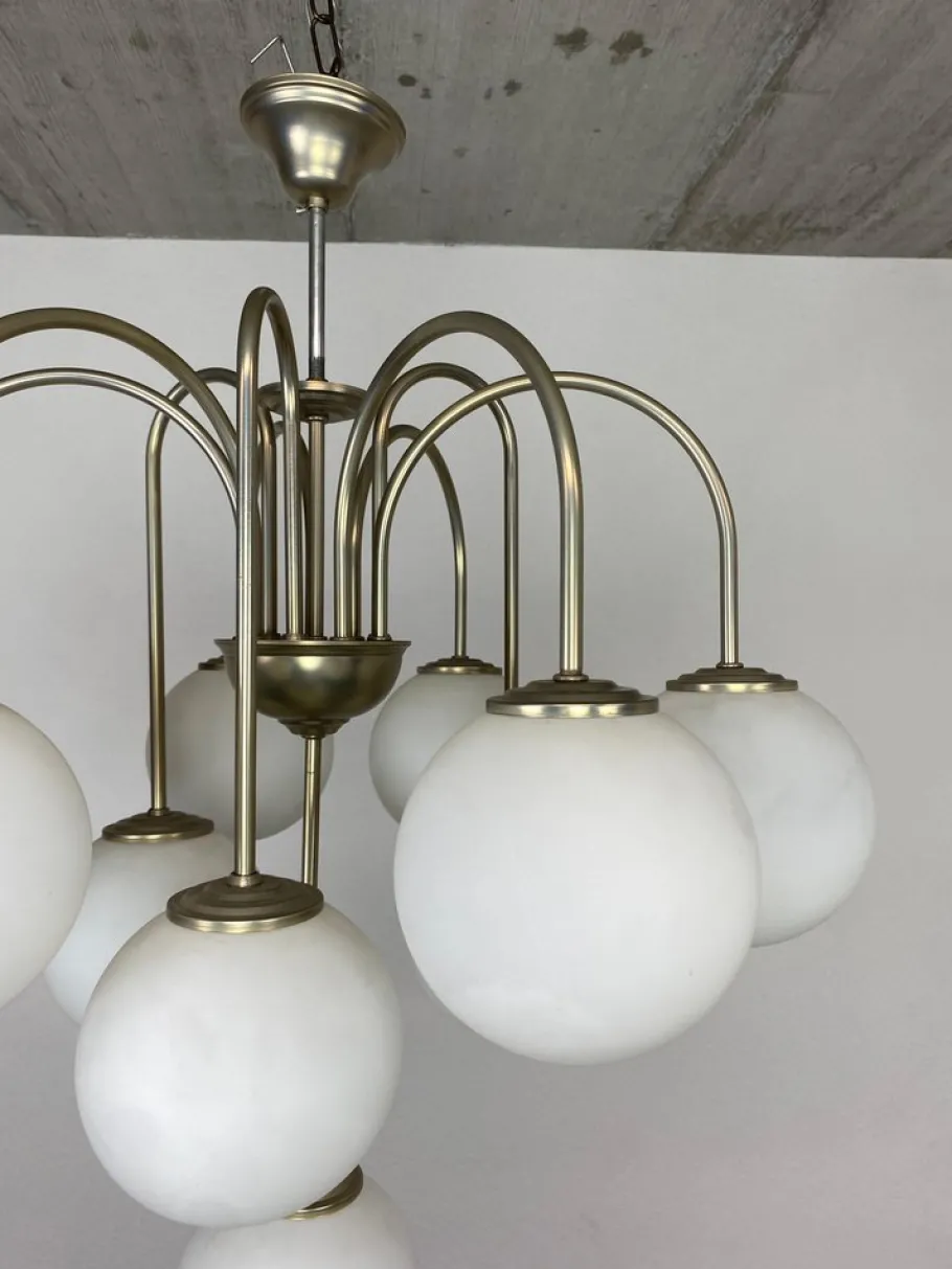 Best Pamono Sputnik Chandelier attributed to Jaroslav Bejvl for Kamenický Šenov, 1940s