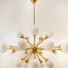 Best Pamono Sputnik Chandelier in Brass with Spherical Glass Shades