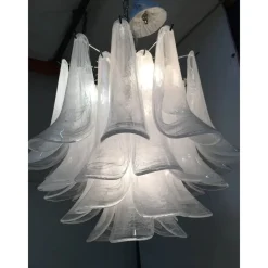 Discount Pamono Sputnik Chandelier with Alabaster Italian Glass by Simoeng