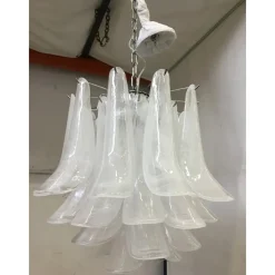 Discount Pamono Sputnik Chandelier with Alabaster Italian Glass by Simoeng