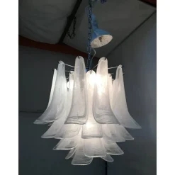 Discount Pamono Sputnik Chandelier with Alabaster Italian Glass by Simoeng