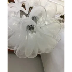 Discount Pamono Sputnik Chandelier with Alabaster Italian Glass by Simoeng