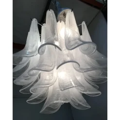 Discount Pamono Sputnik Chandelier with Alabaster Italian Glass by Simoeng