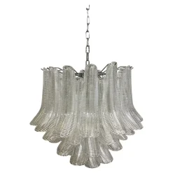 Discount Pamono Sputnik Chandelier with Clear Seghettata Italian Glass by Simoeng